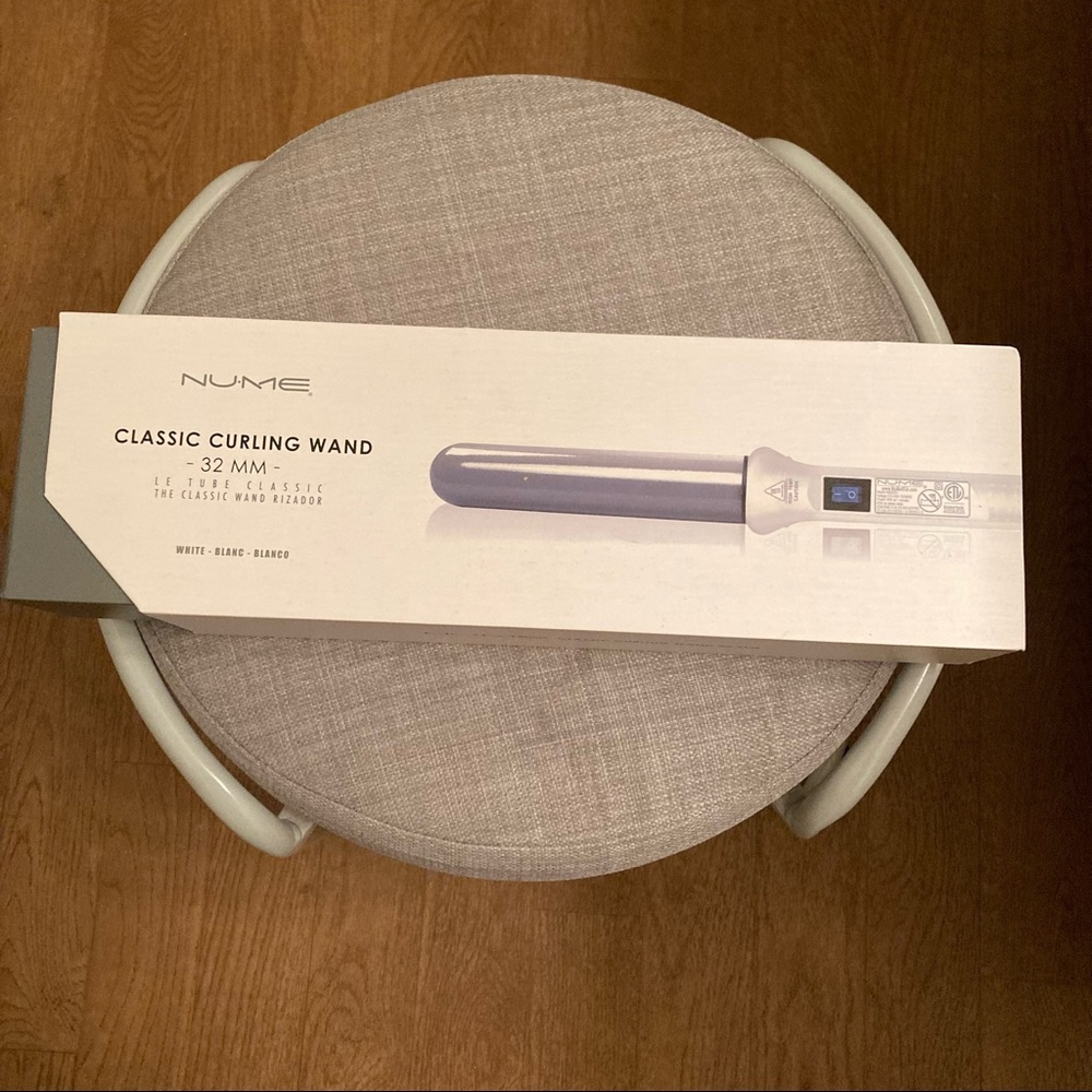 NuMe Classic Curling Wand Tourmaline Ceramic 32mm White